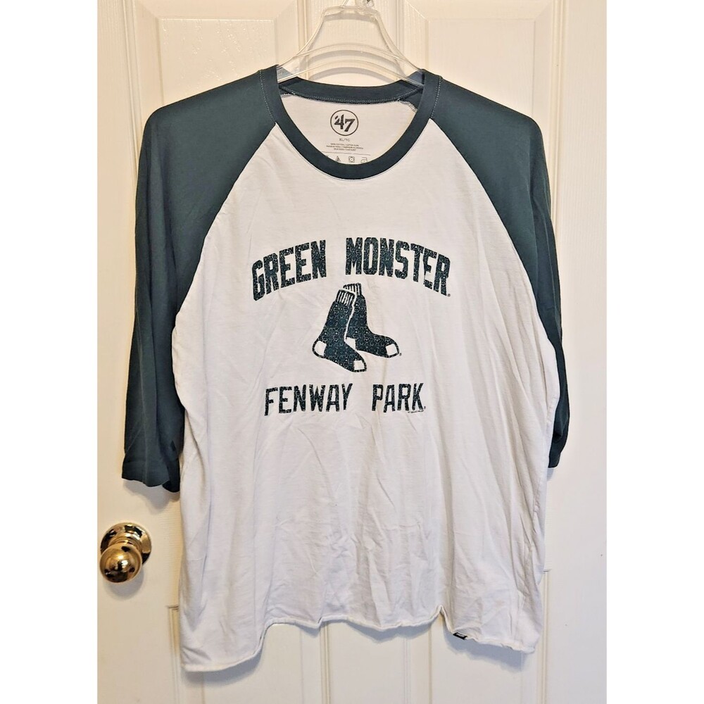 47 Brand Boston Red Sox Green Monster Fenway Park 3/4 Sleeve Shirt XL
